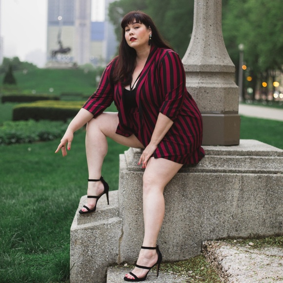 red blazer co ord set